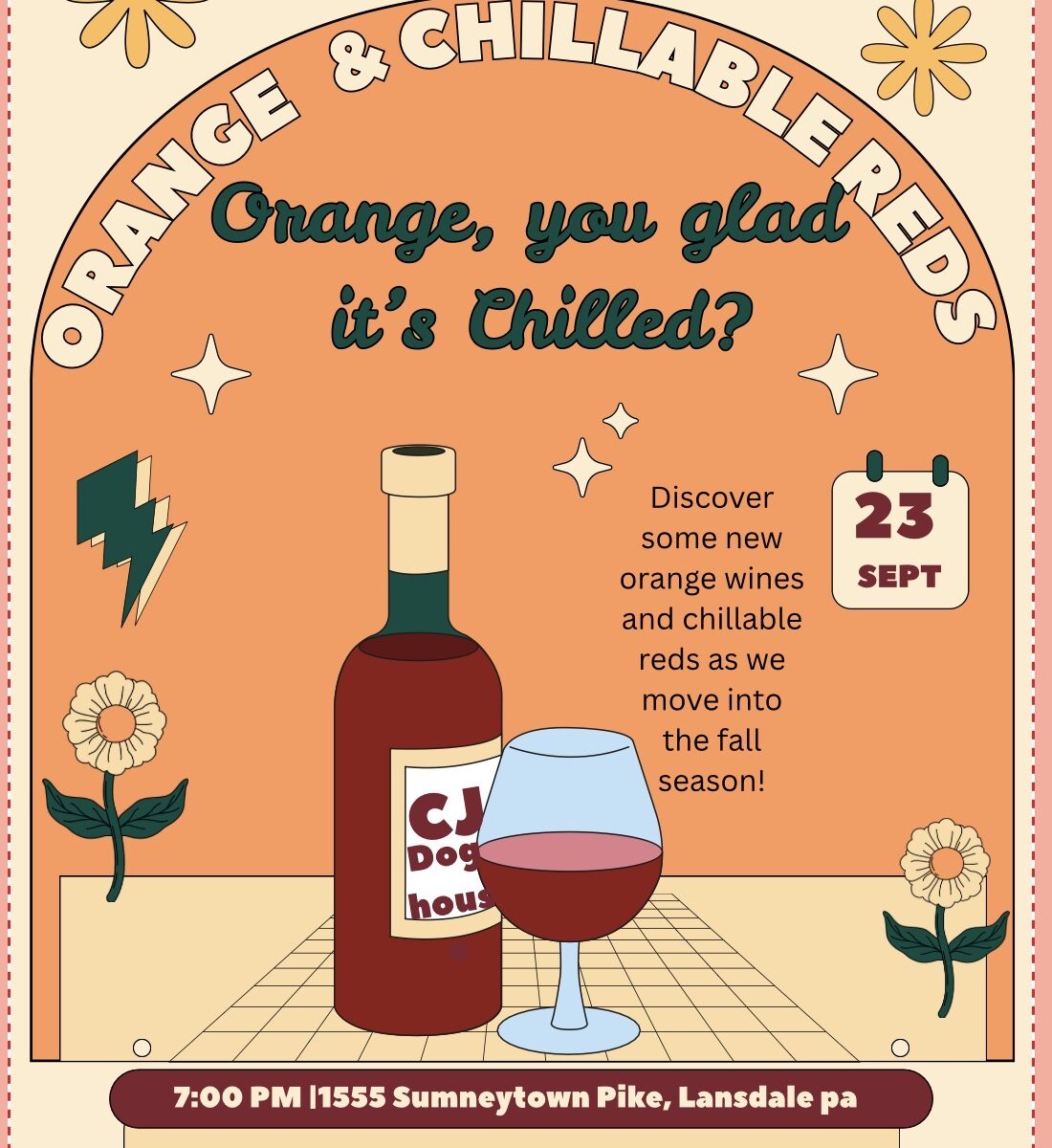 Orange and Chillable Red Wine Tasting!